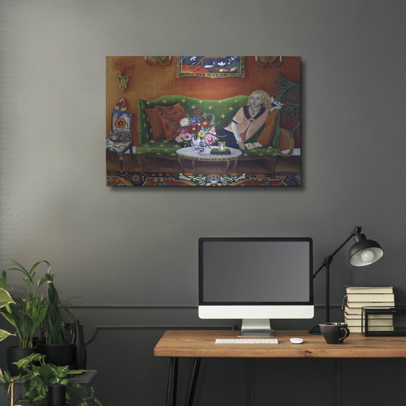 «Keep the Flowers Good» par Catherine A Nolin, art mural en métal, H 24 po x l 36 po