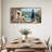Couple by Pool Overlooking Ocean Canvas Wall Art