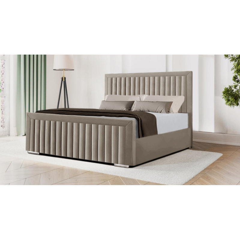 Miyon Upholstered Bed, Coffee, Double (4'6)