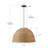 22.5 Inch Wide Retro Lantern Pendant Lamp With Natural Rattan Shade