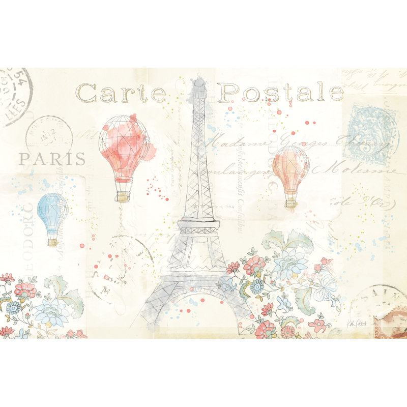Lighthearted In Paris I by Katie Pertiet - Wrapped Canvas Art Prints, 30cm H x 46cm W x 3.8cm D
