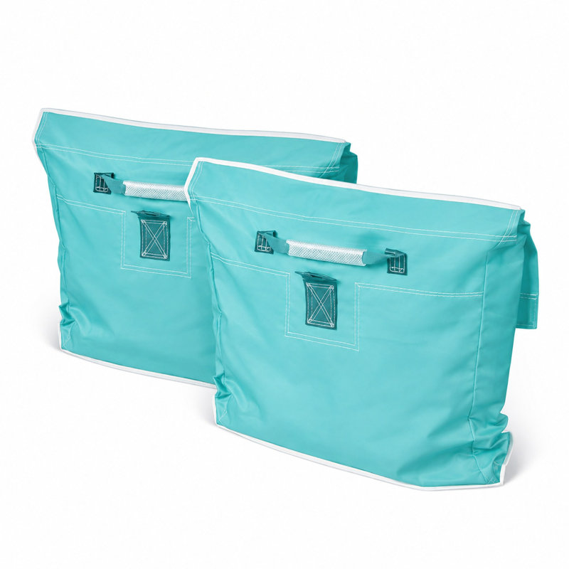 Moose Supply Cyan Bounce House Sandbags and Inflatable Anchor Weights, Heavy Duty Vinyl, 50 lb Capacity Each, 2 Pack, Cyan