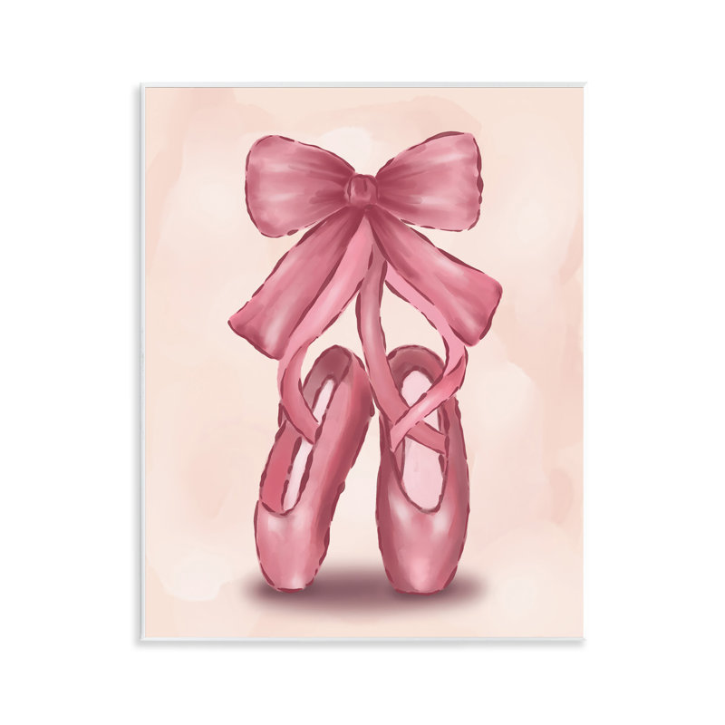 «Ballet Slipper Bow», art mural sur bois par Hey Bre! Creative Studio