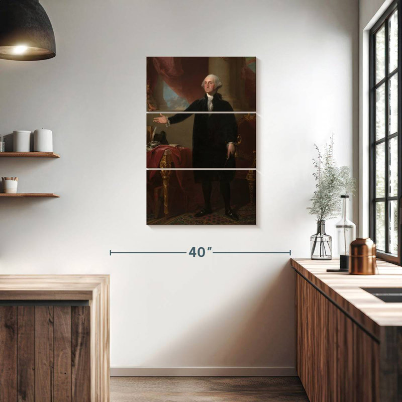 Leisha George Washington - Portrait de Lansdowne, H 38 po x l 24 po