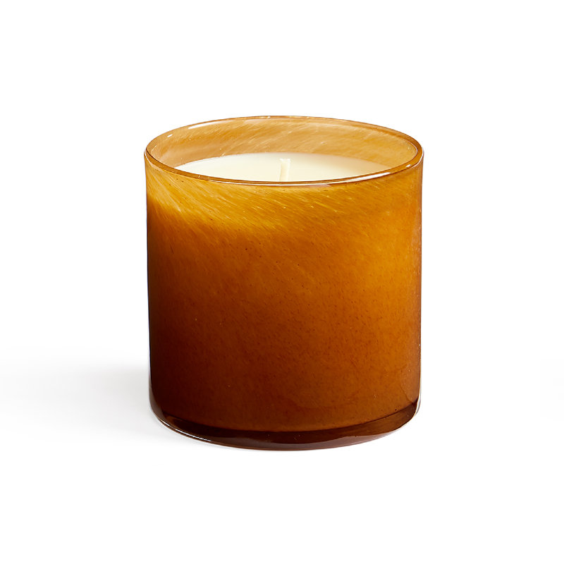 Bougie ambre noire classique à la vanille, H 4 po x l 4 po x P 4 po