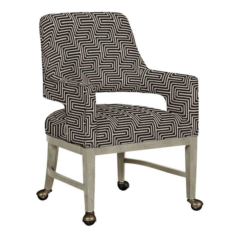 Chaise avec accoudoirs Josie Grande, Perigold Onyx, Amande chamois