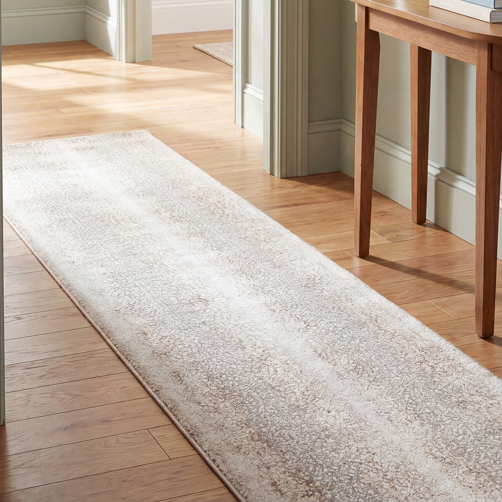 Baytown Feather Gray Animal Print Rug, Runner 2'2" x 8'