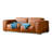 Orange Genuine Leather Modular Sofa cushion couch