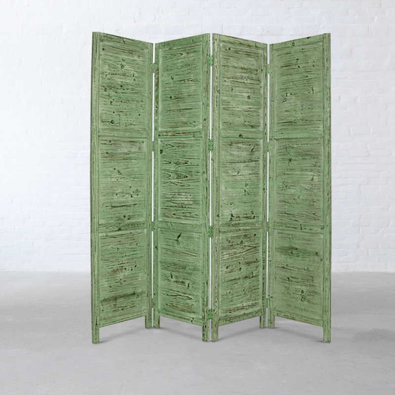 Cloison pliante en bois massif l 76 po x H 84 po, Vert