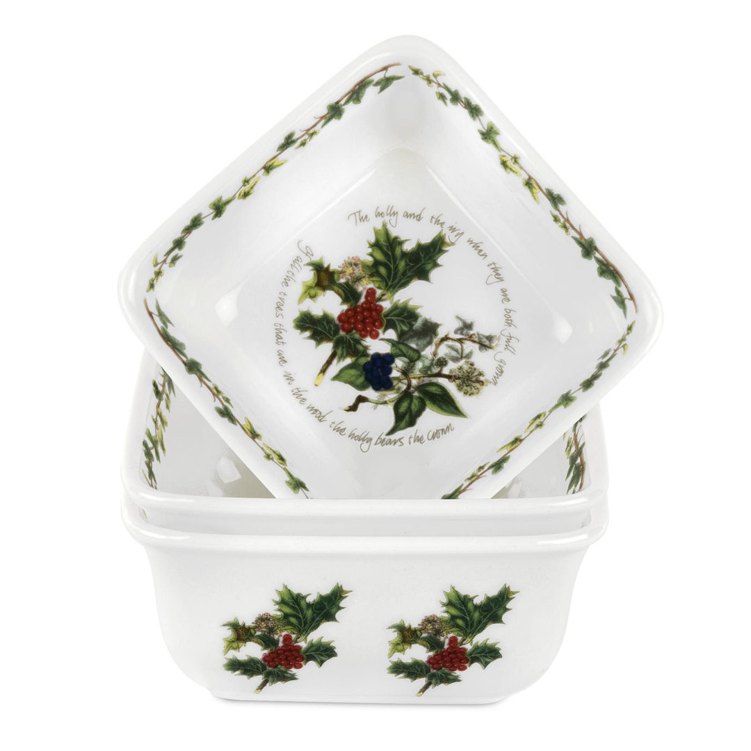 Portmeirion, The Holly & the Ivy - Square Mini Dishes