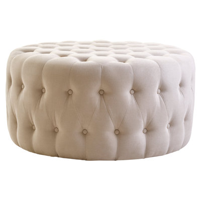 91cm Wide Velvet Footstool Ottoman