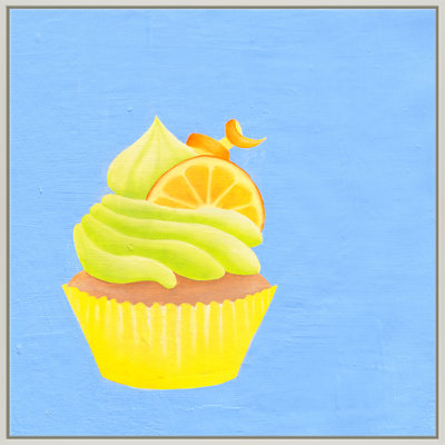 Orange Sunrise Cupcake Print by Katy Montica