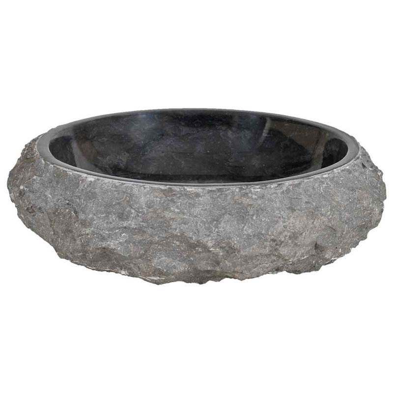Metro Lane Eulalia 400mm L x 400mm W Marble Circular Sink, Black
