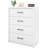 4-Drawer Wood Dresser - Wide Chest for Bedroom, Living Room or Home Office-1952646833
