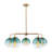 5 - Light Gradient Blue Sputnik Sphere Modern Glass Bubble Chandelier-850661725