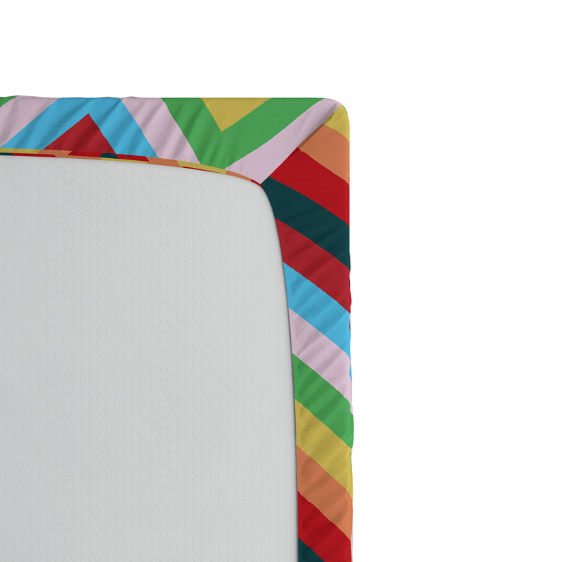 Microfiber Chevron Fitted Sheet, Twin Fitted Sheet