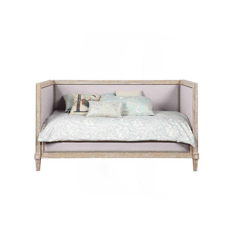 Charlton Beige Linen & Weathered Oak Finish Daybed (Twin)