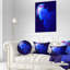 Coussin Blue Jellyfish in Ocean