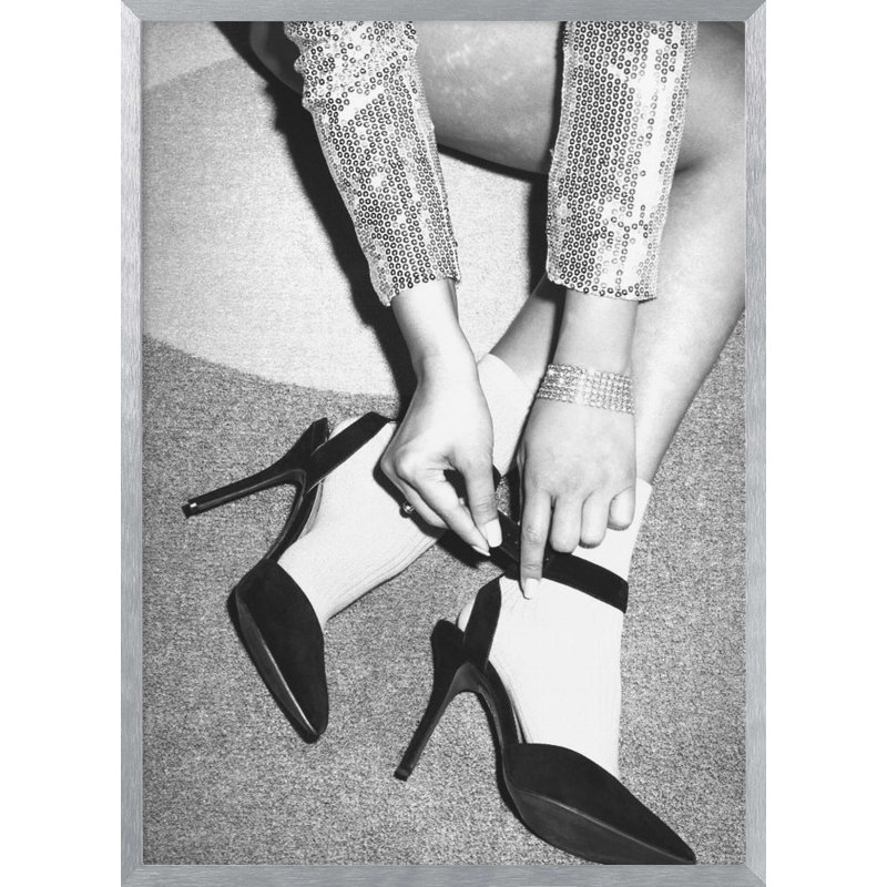 Pop Art & Retro "Disco Feet Baw", reproduction d'art encadrée, H 30 po x l 20 po