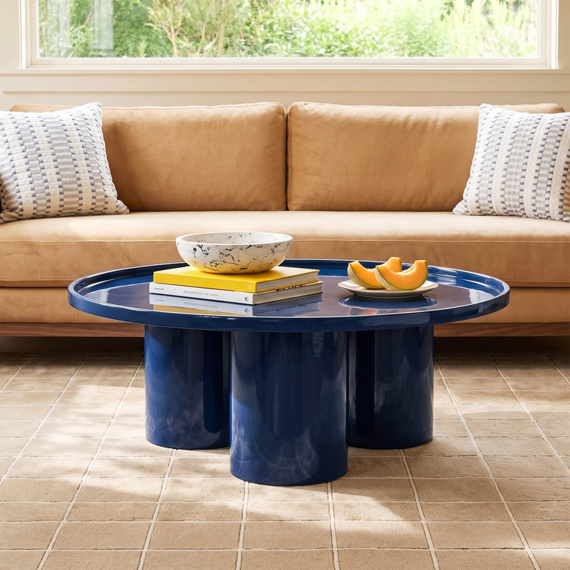 Isthia Single Coffee Table, Navy