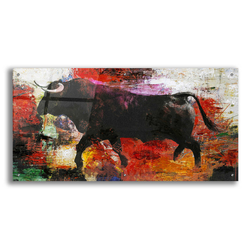 Bull - imprimé sans cadre, H 24 po x l 48 po x P 0,2 po