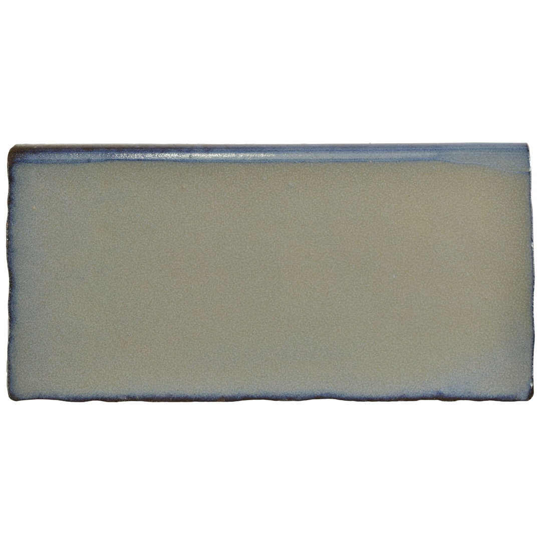 Antic Special 3" x 6" Ceramic Bullnose Wall Tile Trim in Griggio Merola Tile