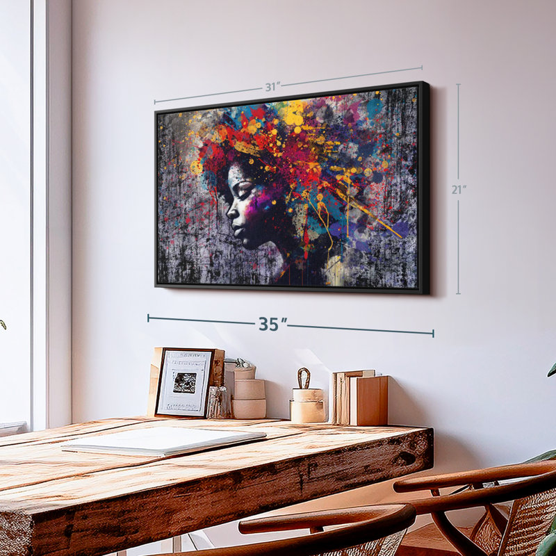 Personnes « Afro Abstract », H 43 po x l 29 po