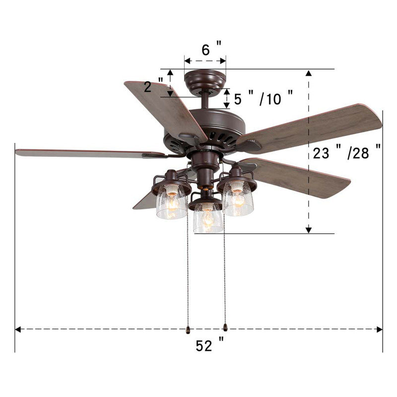 Jasmin Ceiling Fan with Light Kit