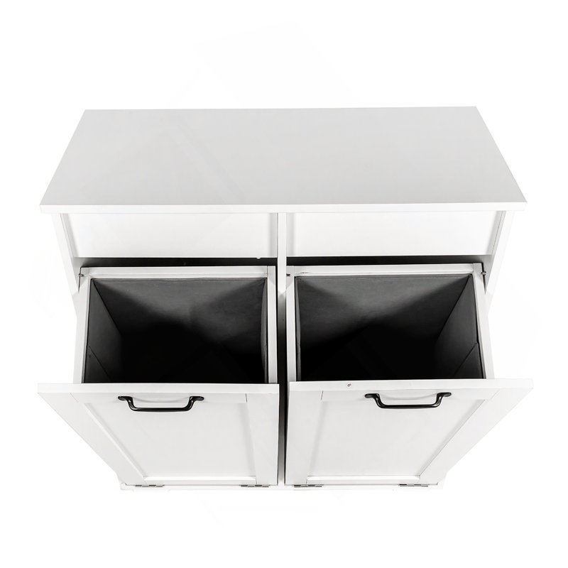Armoire à linge, avec 2 sacs à doublure amovibles