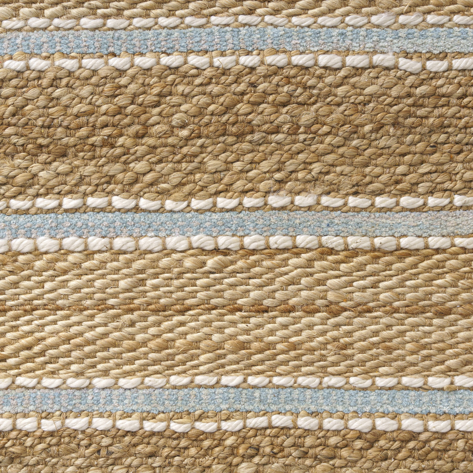 Coastal Striped Jute Blend Hand-Woven Indoor Area Rug, Rectangle 10' x 14'