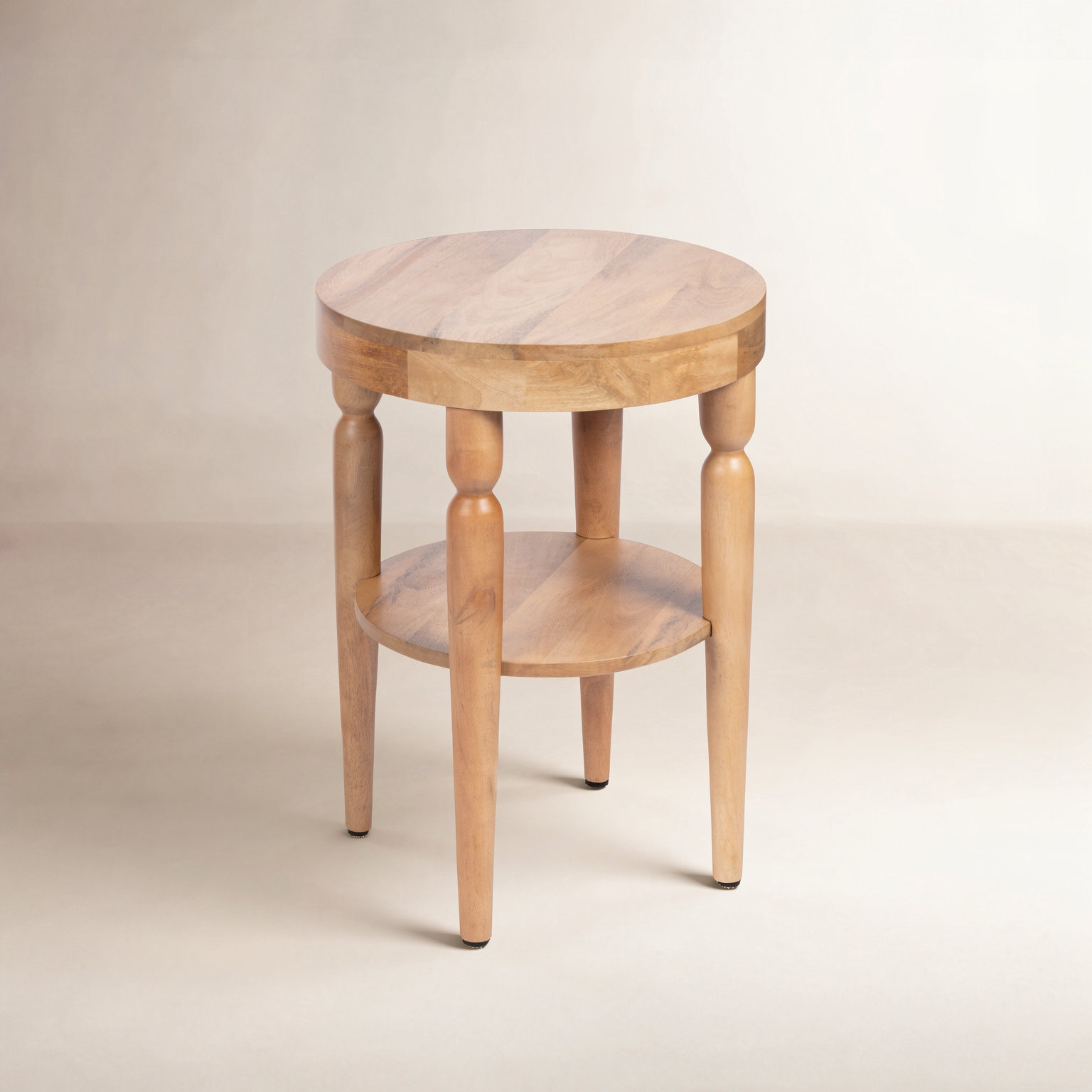 Ardentown Modern Round Side Table, Natural
