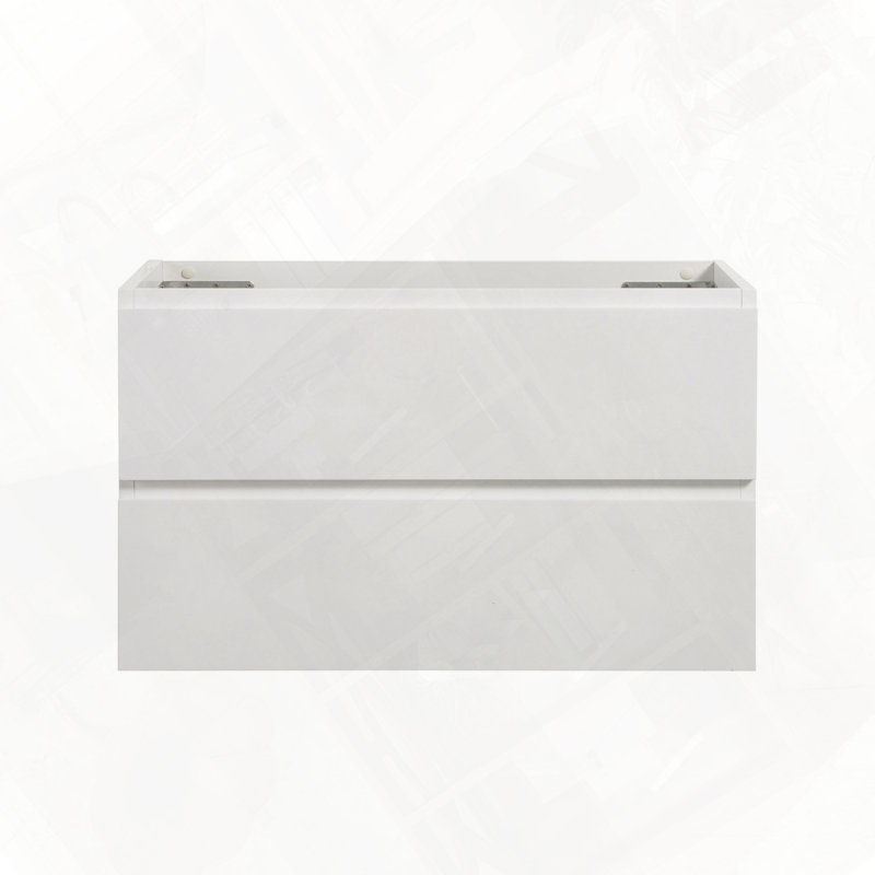 Armoire murale avec deux tiroirs préassemblés, Blanc