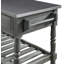 Chariot de cuisine 45 po avec plateau en acier inoxydable et roulettes verrouillables Mayall-97780789