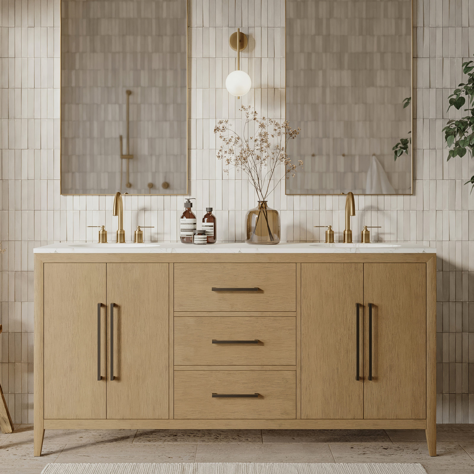 Alsup 66'' Double Bathroom Vanity