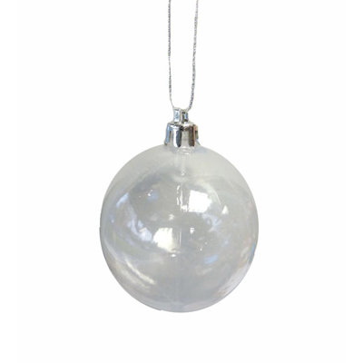 Clear Shatterproof Christmas Ball Ornament