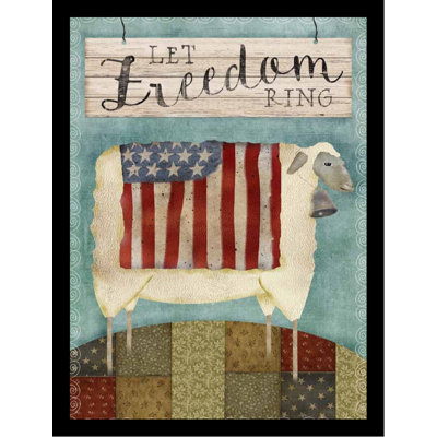 «Freedom Sheep Poster», impression encadrée
