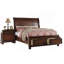 Mobilier de chambre à coucher de style traditionnel avec tête de lit et tête de lit avec tiroirs et tiroirs