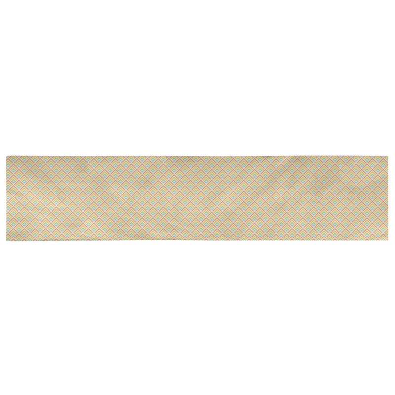 Avicia Geometric Table Runner, Polyester, 73.5" x 17.5", Beige