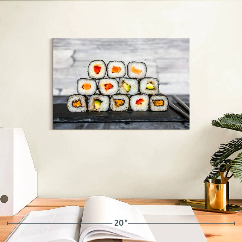 Tranches de sushi, H 8 po x l 12 po