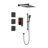 Shower System With Shower Head, Hand Shower, Slide Bar, Bodysprays, Shower Arm, Hose, Valve Trim, And Lever Handles-117993043