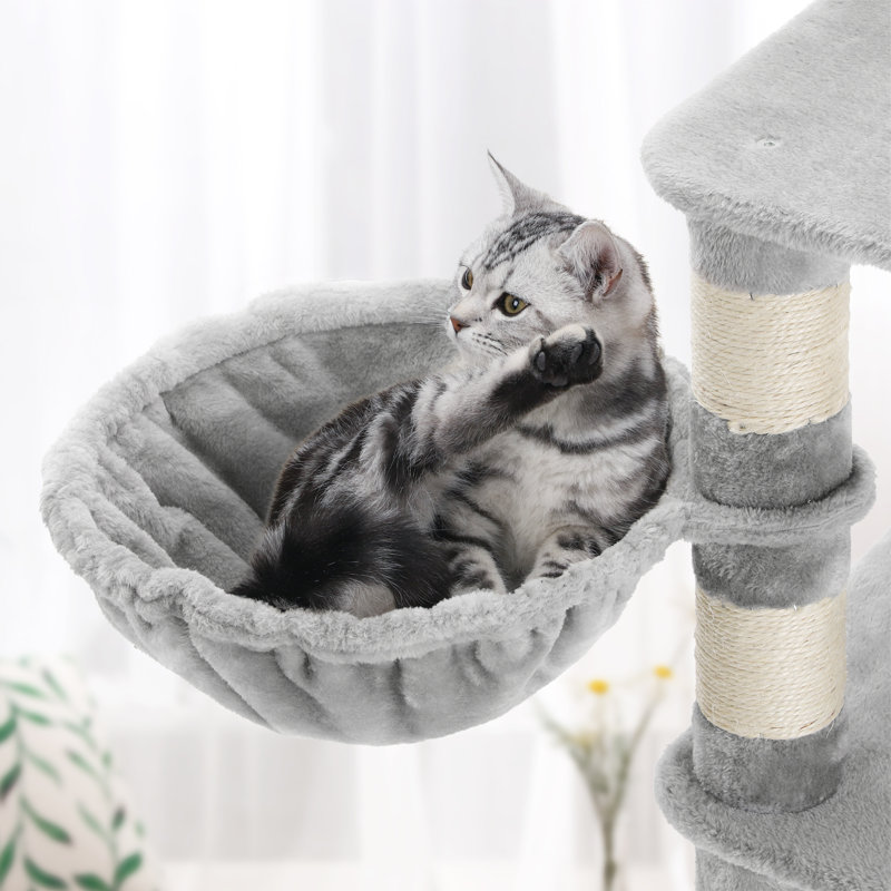 Barking 164cm H Cat Tree, Light Grey