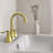 Two-Handle 4" Centerset Bathroom Sink Brushed Gold Faucet with Pop-Up Drain and High-Arc 360° Swivel Spout-110403473
