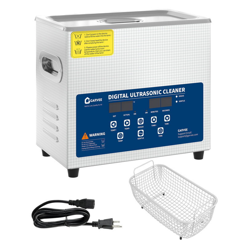 Professional Ultrasonic Cleaner – Digital 3L Lab Cleaning Machine, Timer & Heater, Stainless Steel Basket – For Jewellery, Dental Tools, Glasses, Watches, Small Parts – FCC/CE/RoHS Certified
