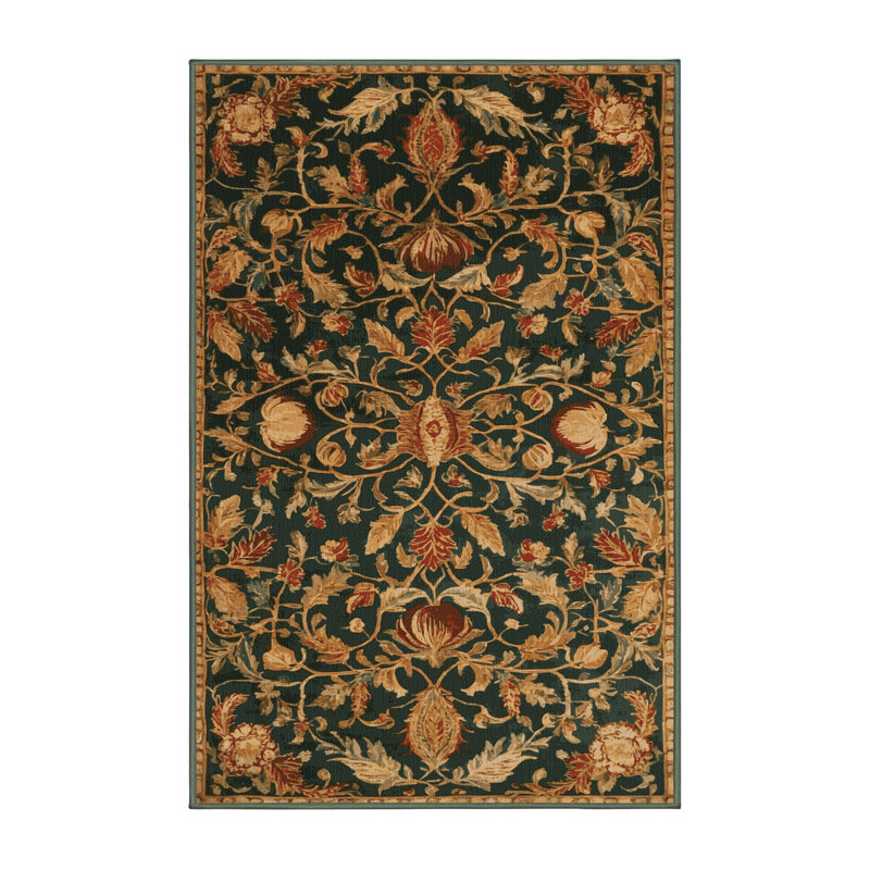 Tapis vert français lavable à la machine, Rectangle 6 pi x 9 pi