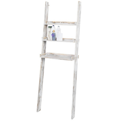 39.7cm W x168.7cm H x 58.9cm D Solid Wood Freestanding Over the Toilet Storage