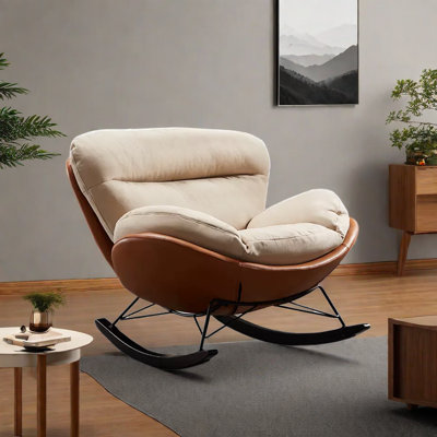 Chaise berçante en métal