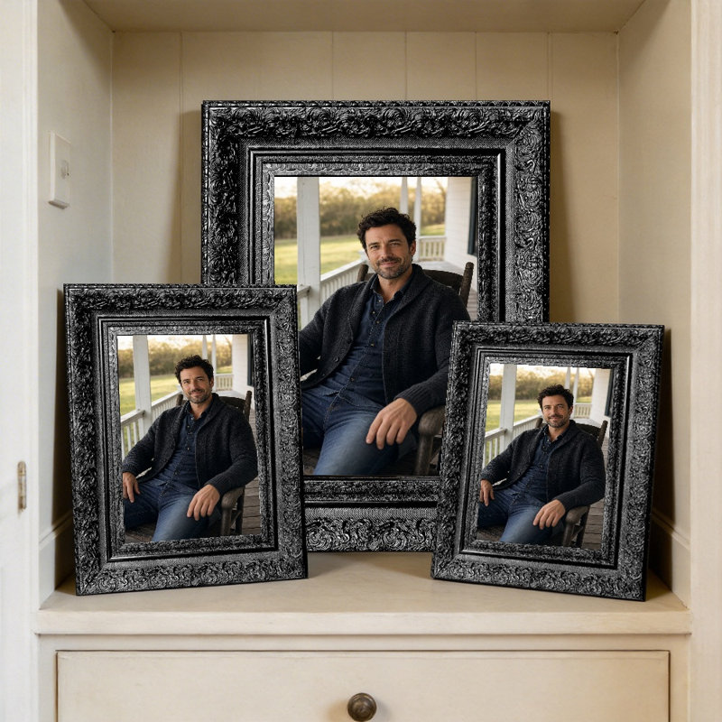 5" x 7" Black 3 PCS Refined Picture Frame for Home Decor