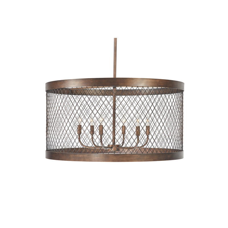 Lustre tambour 6 lumières Jasira