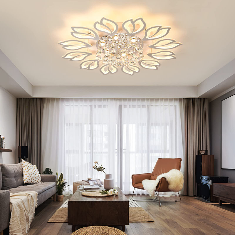 Izzabella 12-Light 103.5cm LED Flush Mount, White