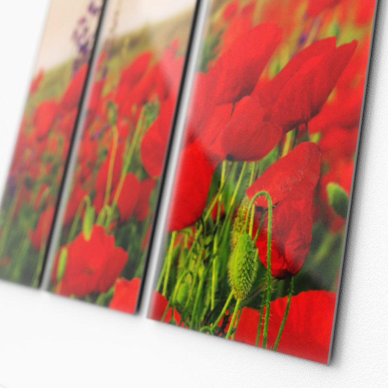 3 Piece No Frame Painting on Glass